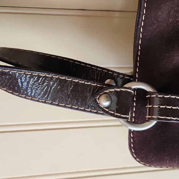 EUC The Sak purse bag dark brown double strapped leather - Picture 4 of 11